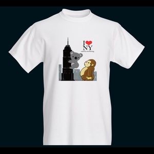 I love NY Koala Godzilla Art T-shirt Medium New
